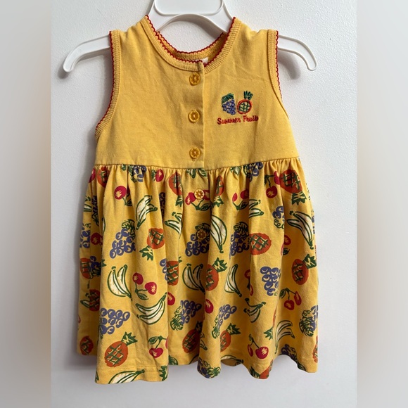 Vintage Other - Vintage Yellow colorful 'Summer Fruits' summer dress 2 years